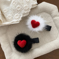 Fashion Cute Heart Shaped Sweet Elegant Hair Clips for Girls Trendy Stylish Simple Alligators for Women Ladies Hair Accessories