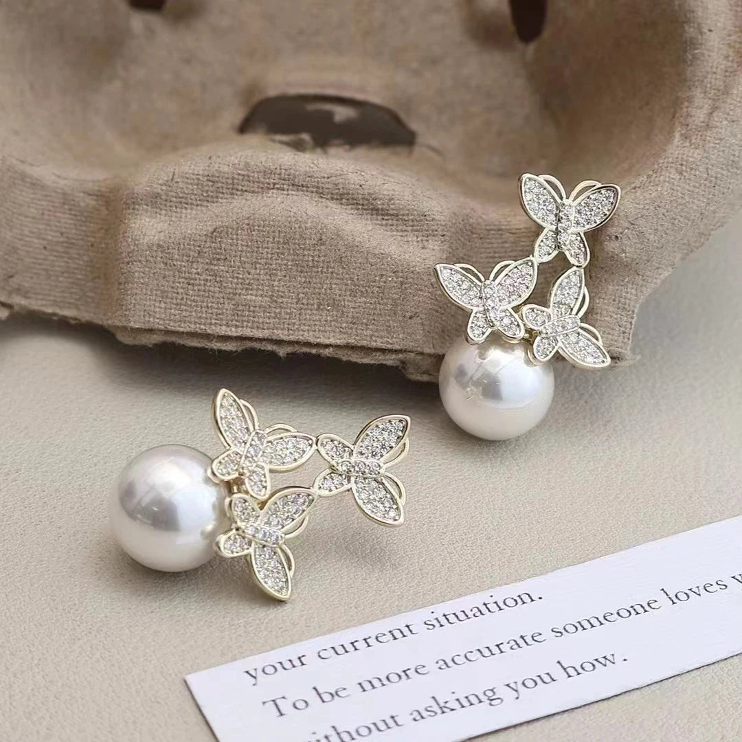 Fashion Tassel Imitation Pearl Elegant Sweet Drop Earrings for Girls Glamorous Art Deco Jewelry for Women Ladies Accessories