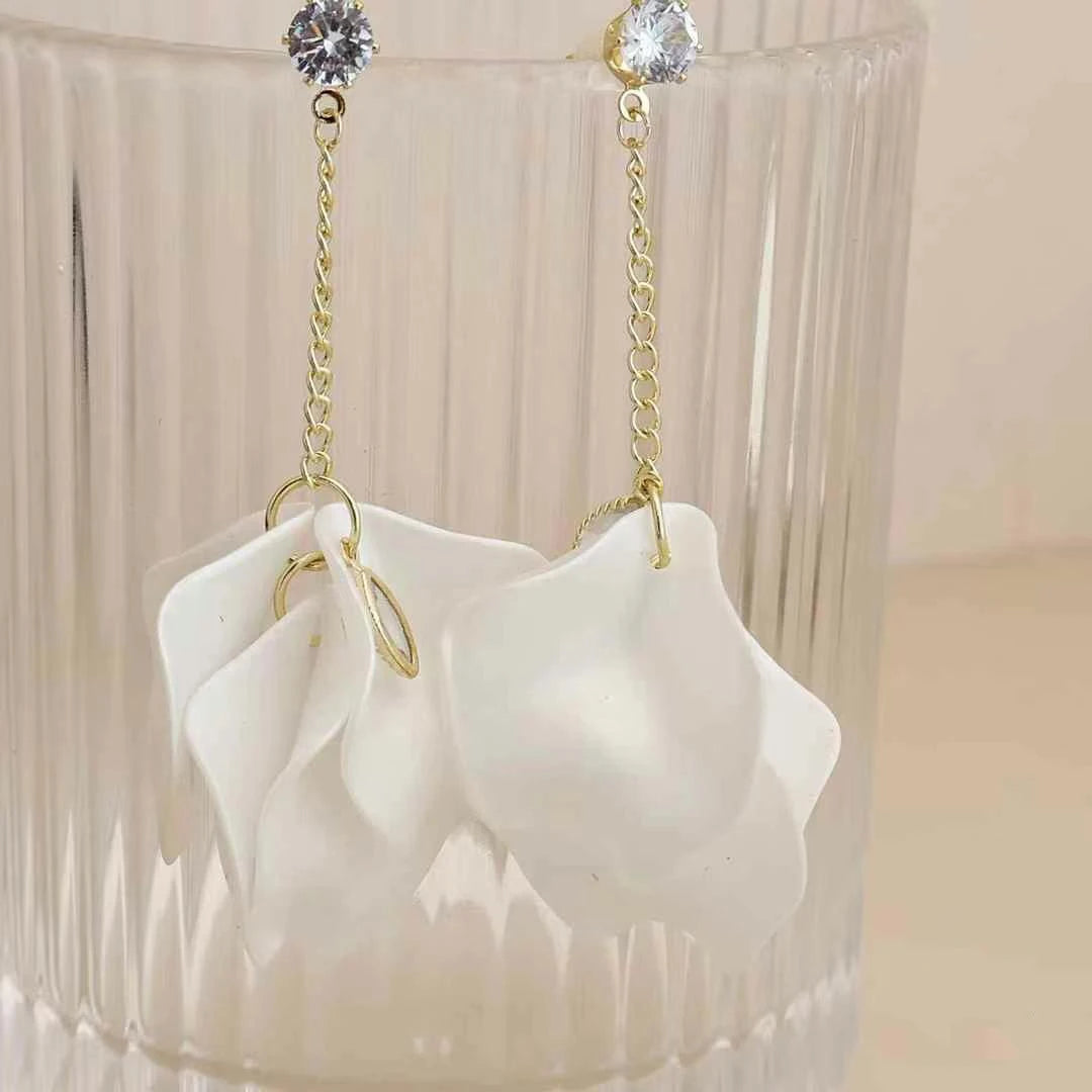 Women Hot Sale Butterfly Flower Decorative Drop Earring Fashion Elegant Graceful Dainty Wholesale Jewelry Accessories for Causal