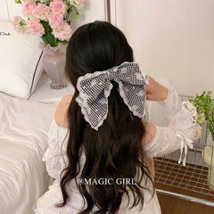 Elegany Simple Bowknot Dots Hair Claw Clips for Women Girls' Fashion Trendy Minimalistic Hair Accessories Elegant for Daily