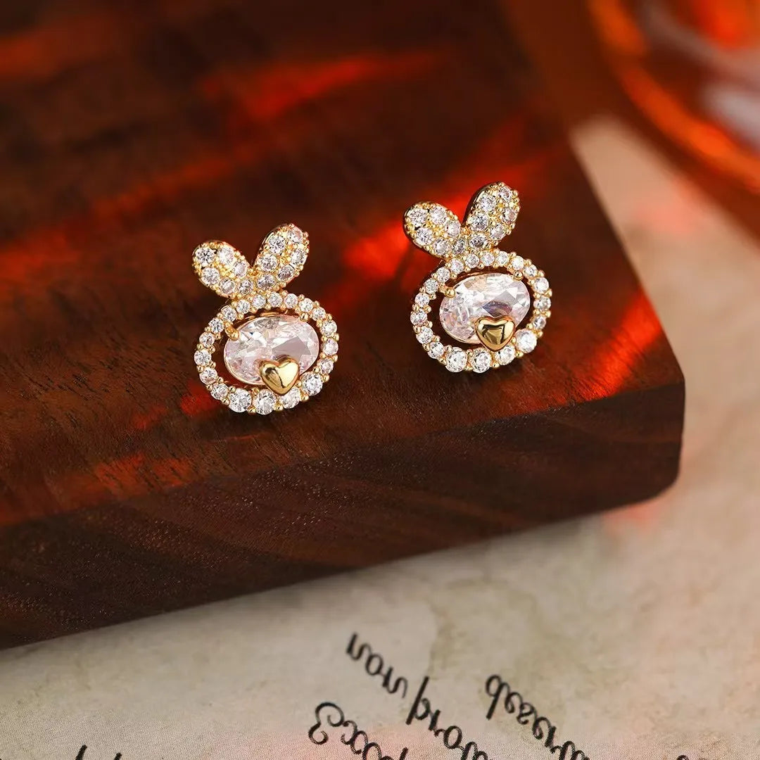 Women Butterfly Flower Grape Shape Mini Stud Earring Fashion Glitter Sparking Bulk Order Jewelry Accessory for Female Daily Use