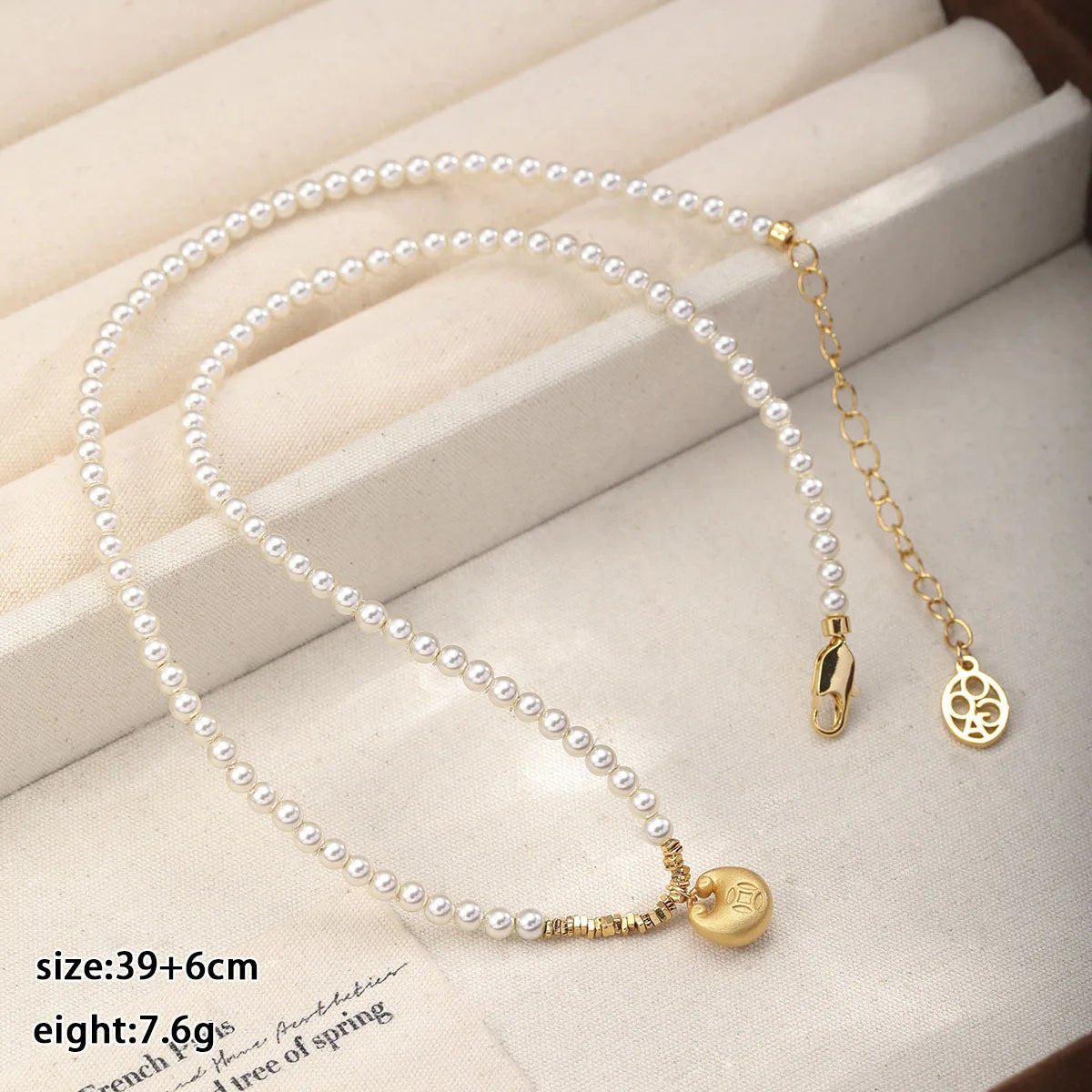 Fashion Simple Classic Minimalistic Glass Pearl Necklaces for Girls Trendy Stylish Jewelry for Women Ladies Wholesale Bulk