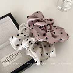 Dot Elegant Trendy Minimalistic Vintage Hair Ties Women's Sweet Elastic Scrunchies for Daily Use Fashion Accessory in Stock