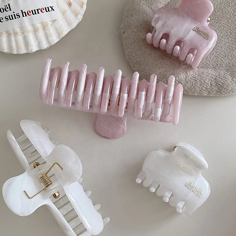 Fashion Chic Elegant Simple Solid Color Hair Claw Clips for Girls Sweet Trendy Claws for Women Ladies Hair Accessories in Stock