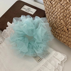 Hot Sale Women's Hair Ties Accessory Summer Spring Trendy Elegant Wholesale Stock Solid Color Lightweight Large Scrunchies
