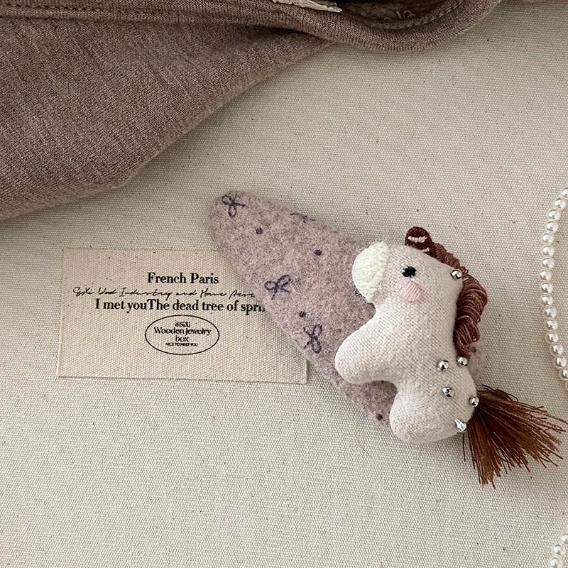 Fashion Sweet Cute Animals Horse Hair Clips for Girls Trendy Stylish Snap Clips for Women Ladies Hair Accessories in Stock