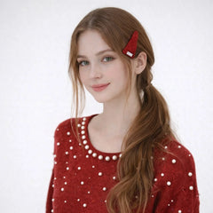 Glitter Elegant Luxury Solid Color Hair Clips for Girls Sweet French Style Snap Clips for Women Ladies Hair Accessories Chic