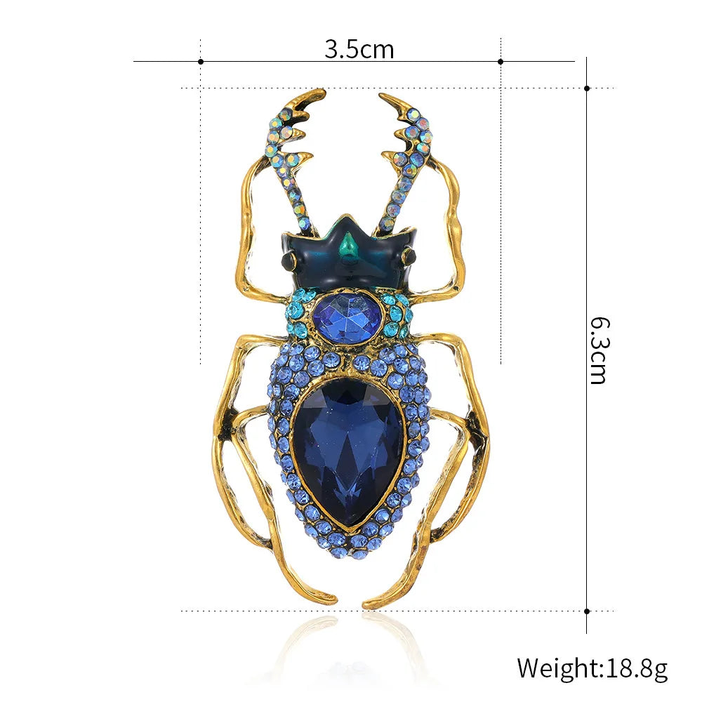 Fashion Insect Rhinestone Glitter Sparkle Brooches for Girls Elegant Trendy Luxury Jewelry for Women Lady Accessories Wholesale