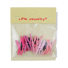 Wholesale 5cm Kids Hairpins Candy-Colored Bowknot Alligator Clips Fashionable Alloy Fabric Sweet Cute Accessories for Parties