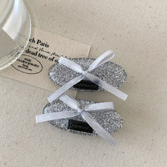 Fashion Sweet Cute Glitter Sparkle Hair Clips for Women Bowknot Elegant Trendy Alligator for Women Ladies Hair Accessories