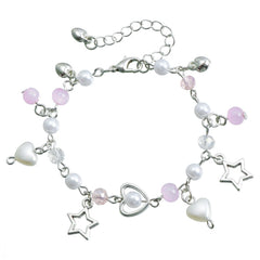 Fashion Sweet Star Imitation Pearl Bracelets for Girls Glamorous Kawaii Cute Refined Jewelry for Women Ladies Accessories