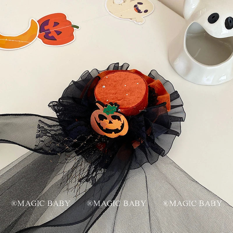 2025 Halloween Pumpkin Skeleton Hair Clips for Baby Girls Devil Vampire Spooky Alligators for Kids Children Hair Accessories