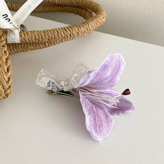 Brand New Sweet Flower Lace Hair Clips for Girls Fashion Cute Trendy Alligator Haarspange for Women Ladies Hair Accessories