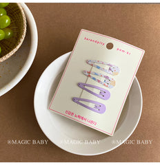 Minimalistic Solid Color Hair Clips for Kids Alloy Snap Hair Accessories for Baby Girls Teens
