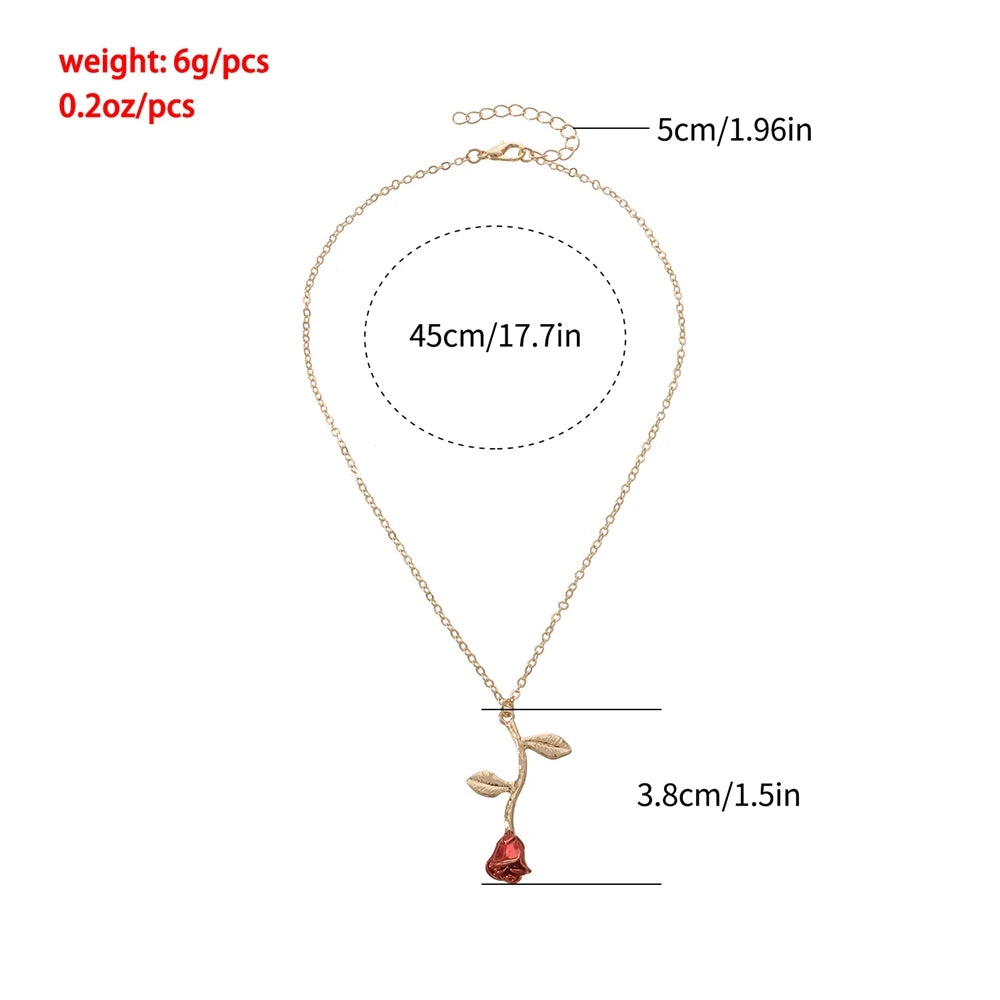 Fashion Elegant Flower Floral French Style Necklaces for Girls Sweet Cute Charms Glamorous Jewelry for Women Ladies Accessories