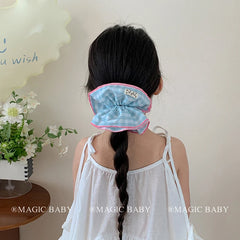 Elegant Graceful Simple Minimalistic Plaid Scrunchies Sweet Cute Hair Ties for Baby Girls Kids Hair Accessories Stock