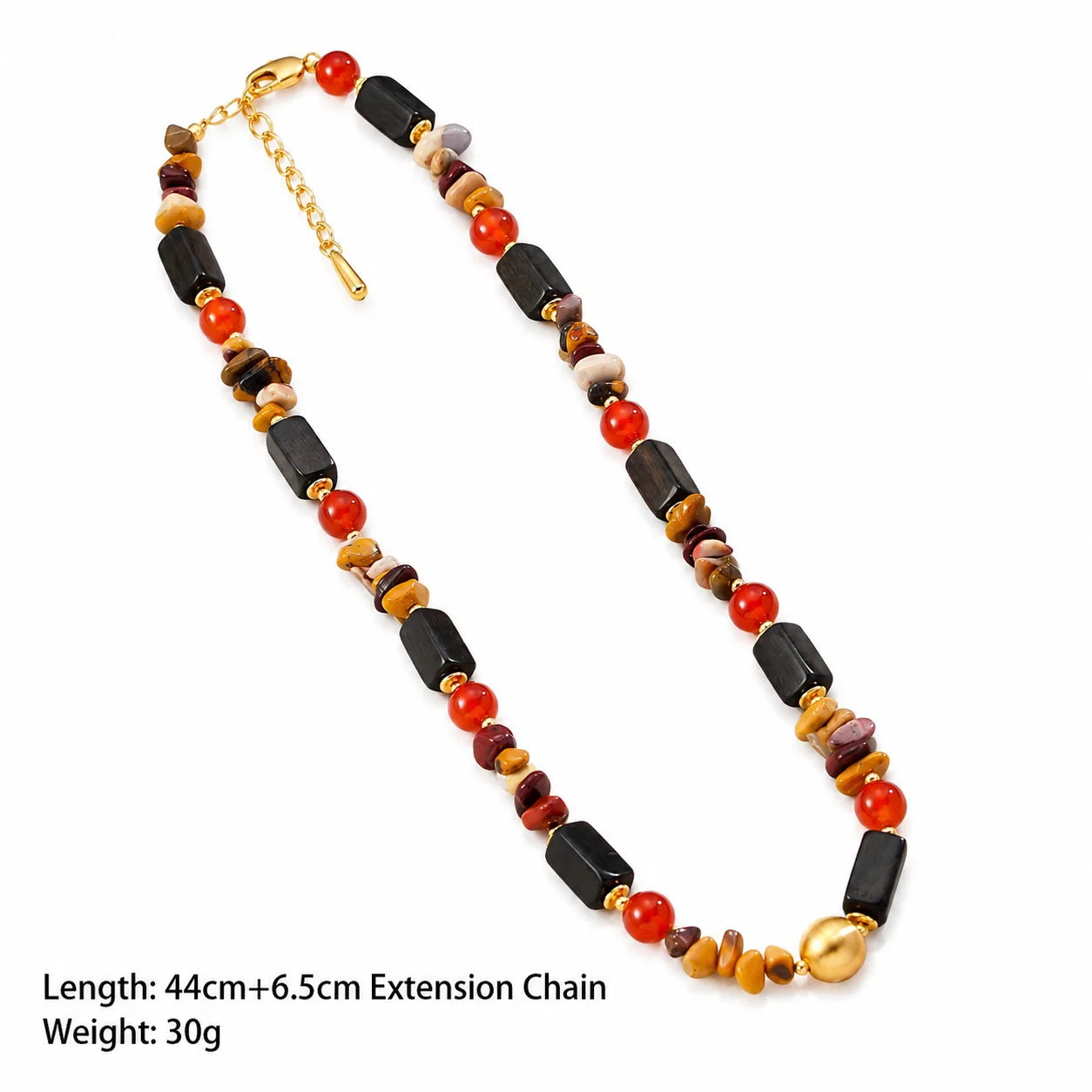 Unisex Red Agate Natural Stone Beads Necklace Bracelet Fashion Vintage Charms Low MOQ in Stock Jewelry Sets for Female Causal