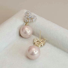 Women New Design Imitation Pearl Heart Decorative Small Drop Earring Elegant Trendy Glamorous Bulk Jewelry Accessories for Daily