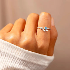 Ins Minimalist Evil's Eye Ring for Women Tiny Zircon and Geometric Opening Finger Rings Simple Fashionable Style Jewelry Bulk
