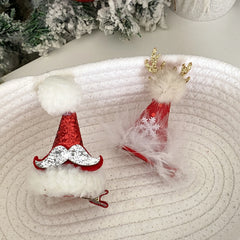 2025 Christmas Hat Rein Deer Hair Clips for Baby Girls Cute Sweet Alligators for Kids Children Hair Accessories Chinese Supplier