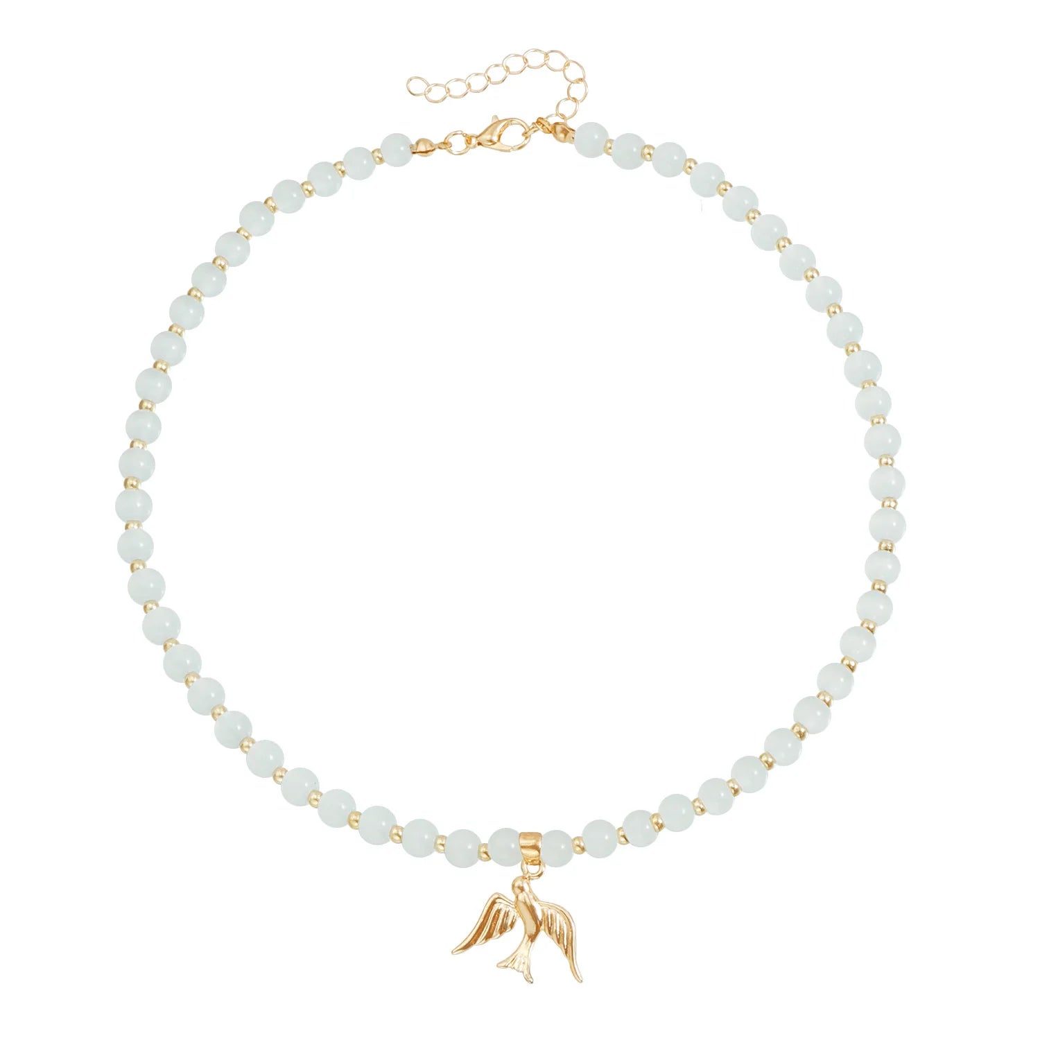Fashion Sweet Simple Beads Animals Birds Elegant Necklaces for Girls Trendy Glamorous Jewelry Sets Suits for Women Lady Earring