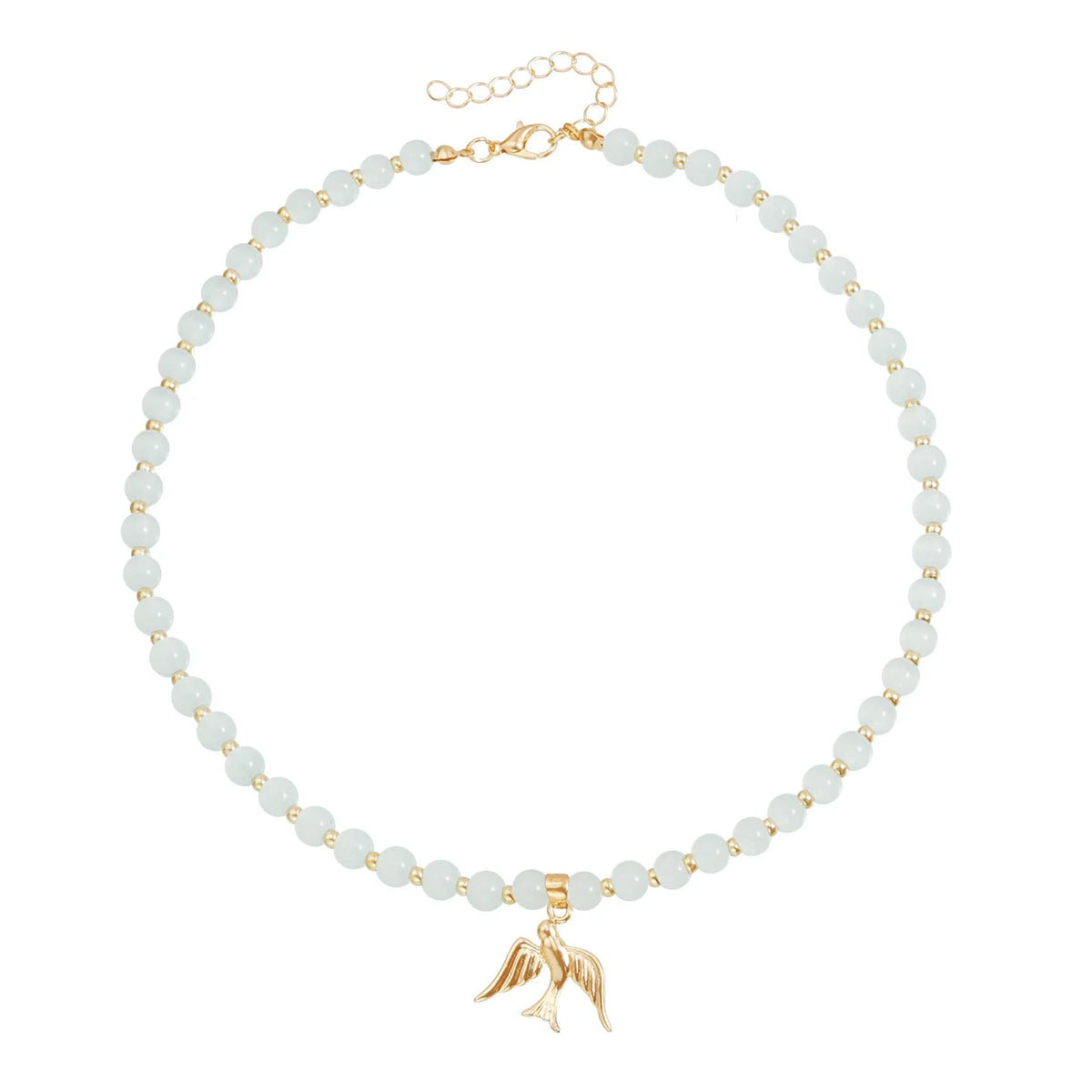 Fashion Sweet Simple Beads Animals Birds Elegant Necklaces for Girls Trendy Glamorous Jewelry Sets Suits for Women Lady Earring