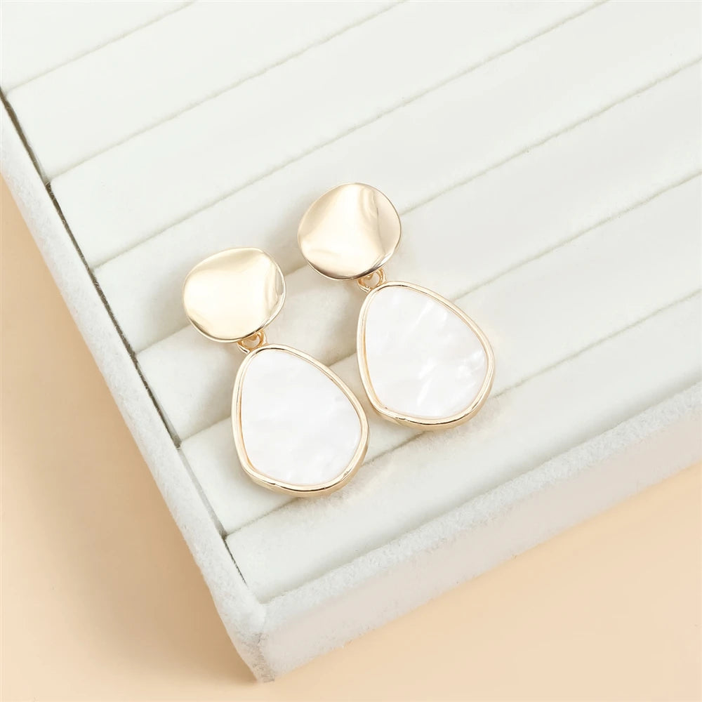 Fashion Bold Simple Minimalistic Elegant Drop Earrings for Girls Vintage Retro Glamorous Jewelry for Women Ladies Accessories