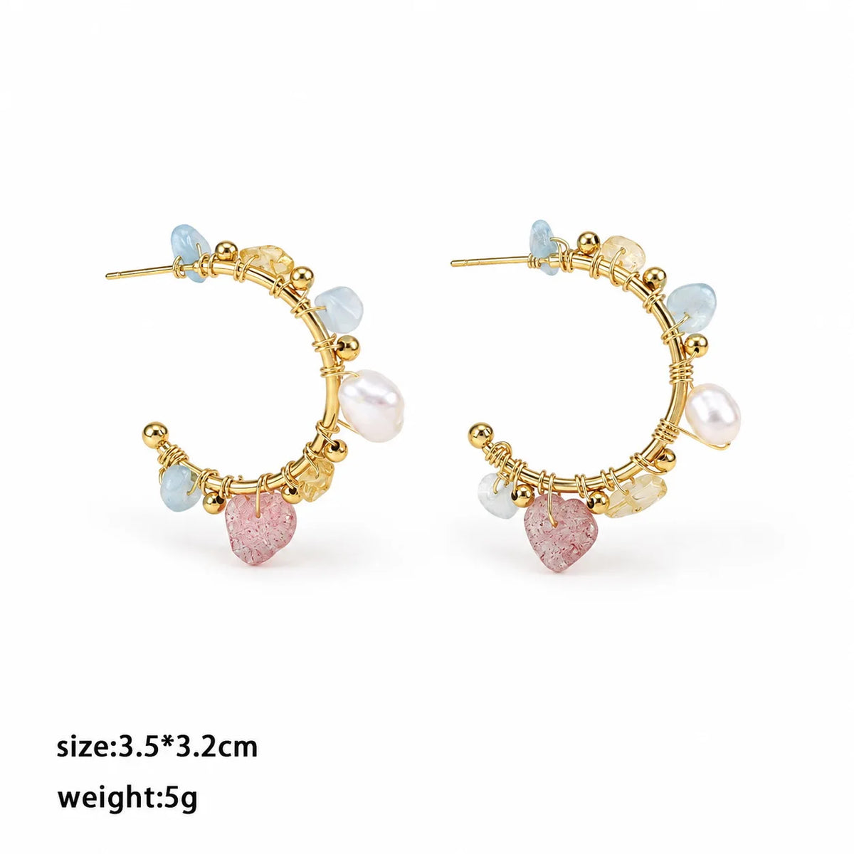 Fashion Natural Stone Freshwater Pearl S925 Silver Hoop Earrings for Girls Sweet Jewelry for Women Ladies Wholesale Low MOQ