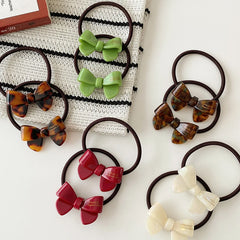 Brand New Simple Bowknot Solid Color Scunchies for Girls Fashion Sweet Hair Ties for Women Ladies Hair Accessories High Elastic