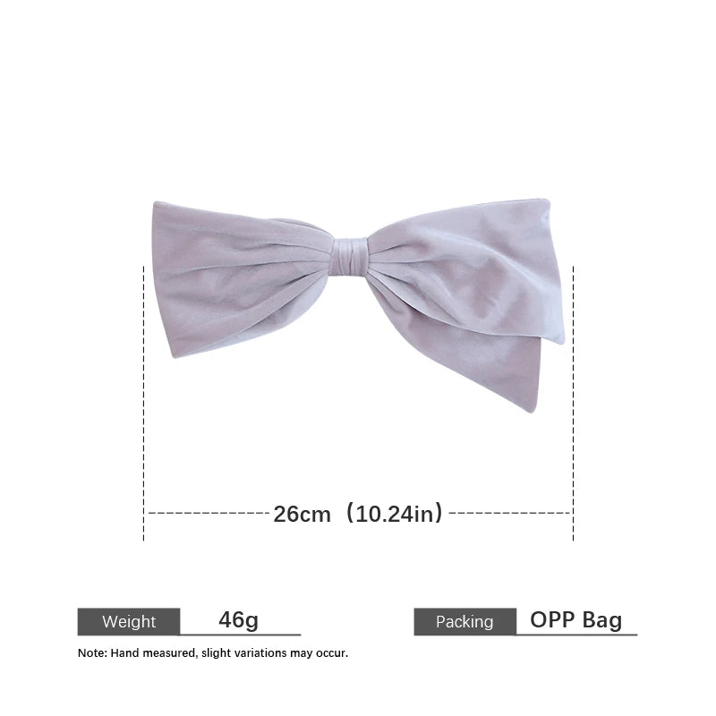 Famale Velvet Bowknot Hair Clips Purple Fashion Elegant Large Barrette for Daily Party Wholesale Women's Clips Hair Accessories
