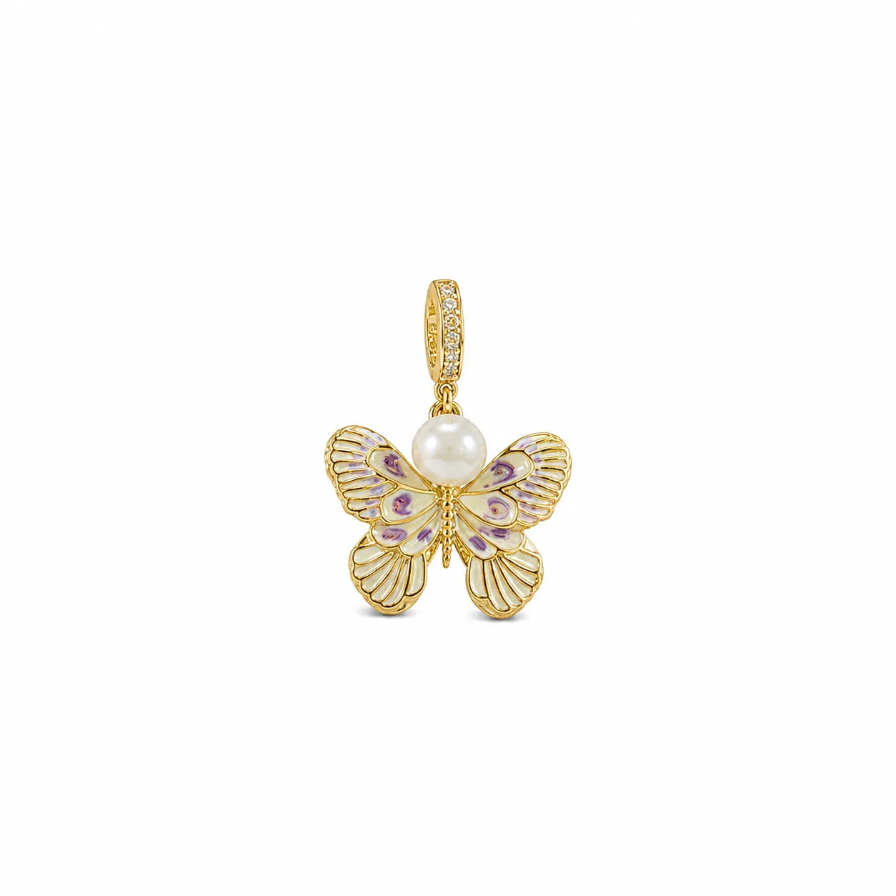 Female Butterfly Shape 18k Gold-plated Freshwater Pearl Necklace Pendant Elegant Trendy Dainty Low MOQ in Stock Daily Jewelry