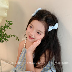 Solid Color Sweet Cute Bowknot Hair Clips for Baby Girls Princess Style Kawaii Alligators for Kids Children Hair Accessories