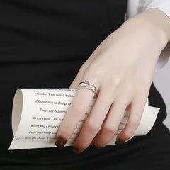 European and American Personalized Heart-shaped Rings Simple Fashion Both Hands Style Ring Romantic Gift for Couple Accessories