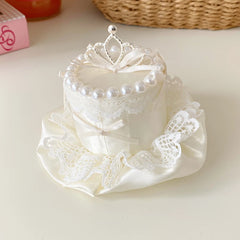 Girly Aesthetic Solid Color Imitation Pearl Bowknot Alligator Clips Headbands Sweet Fashion in Stock Hairband Clips Accessories