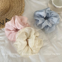 Large Popular Hair Ties Solid Color Minimalist Trendy Sweet Hair Rope for Women Creative Design Popular Scrunchy Hair Accessory