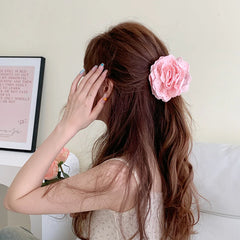 Solid Color Fashion Flower Hair Claw Clips for Girls Chic Trendy Elegant Haarspange for Women Ladies Hair Accessories Graceful