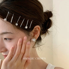 Fashion Simple Star Glitter Sparkle Hair Clips Minimalistic Trendy Stylish Bobby Pin for Women Ladies Hair Accessories in Stock