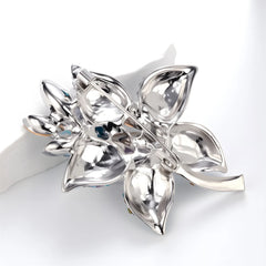 Fashion Bold Glitter Sparking Flower Brooches for Girls Sweet Floral Pins Jewelry for Women Ladies Accessories Chinese Supplier