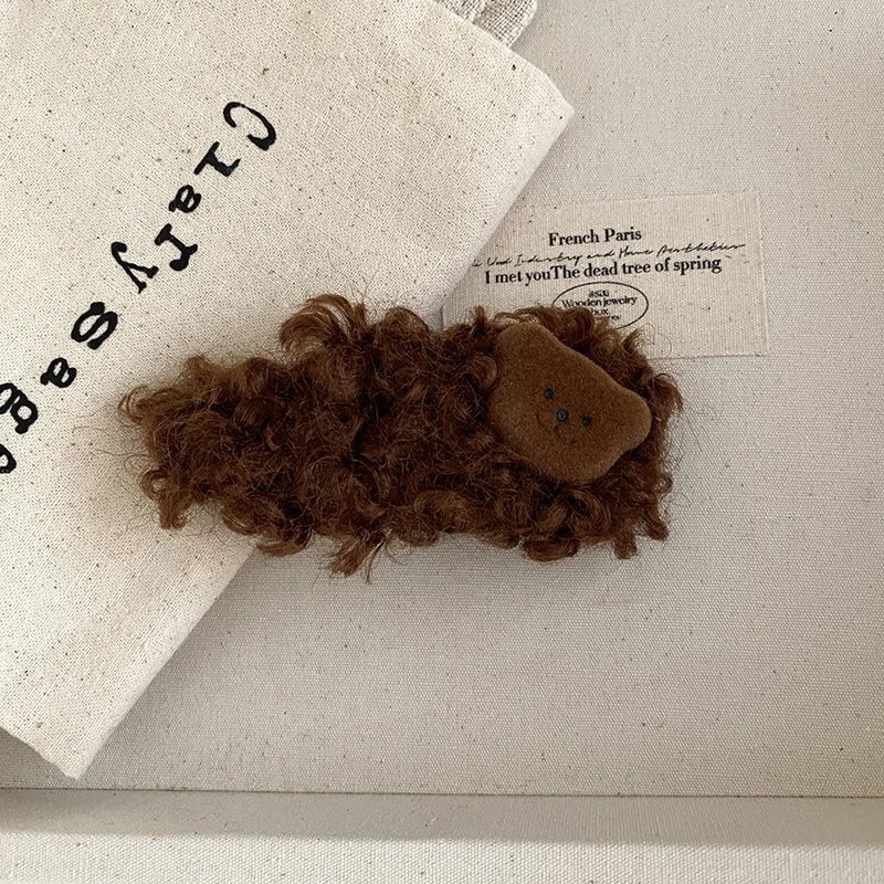 Fashion Trendy Animals Bear Hair Clips for Girls Sweet Autumn Winter Snap Clips for Women Ladies Hair Accessories Wholesale