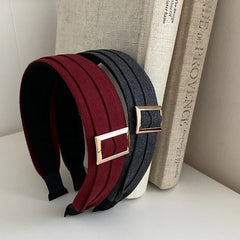 Fashion Solid Color Trendy Simple Wide Head Band for Girls Elegant Stylish Hair Band for Women Ladies Hair Accessories Chic