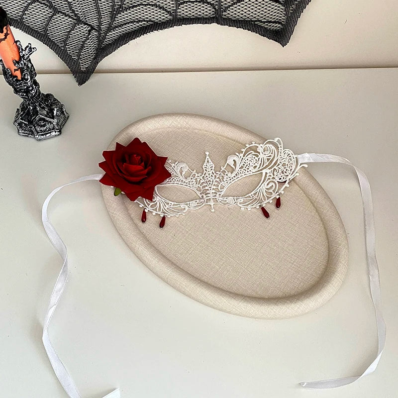 Women 2025 Hot Sale Halloween Festival Celebration Rose Solid Color Ribbon Glasses Customized Bulk Order in Stock Accessories