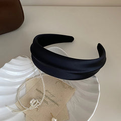 Women Hot Sale Lustrous Wide Headbands Solid Colored Fashion Elegant Customized Bulk Order in Stock Daily Hairbands Accessories