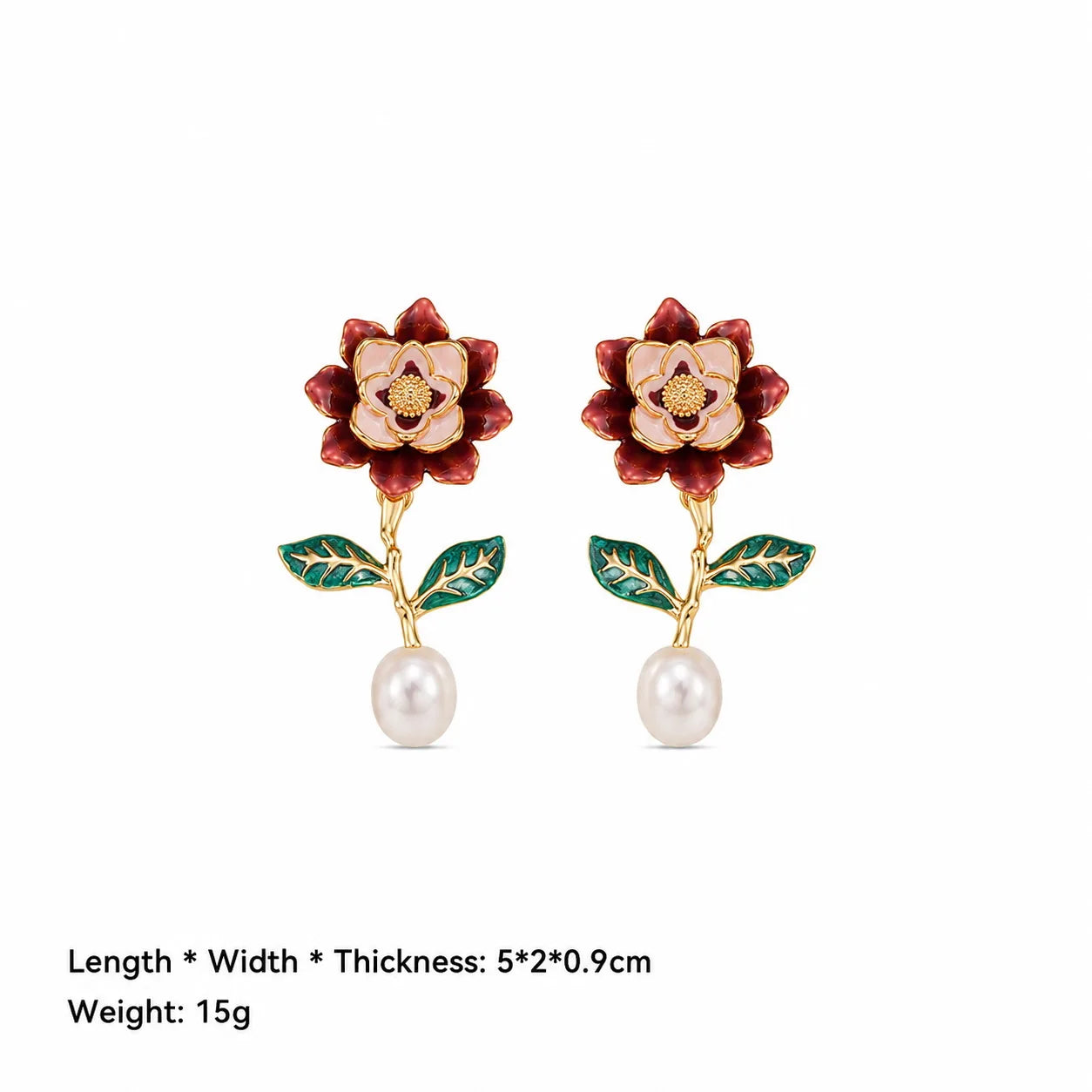 Women Flower Shape Freshwater Pearl S925 Silver 18k Gold-plated Drop Earring Elegant Fashion in Stock Jewelry for Female Daily