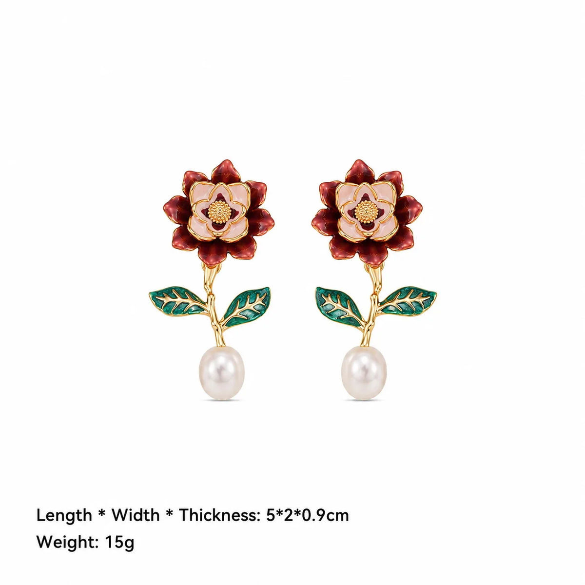 Women Flower Shape Freshwater Pearl S925 Silver 18k Gold-plated Drop Earring Elegant Fashion in Stock Jewelry for Female Daily
