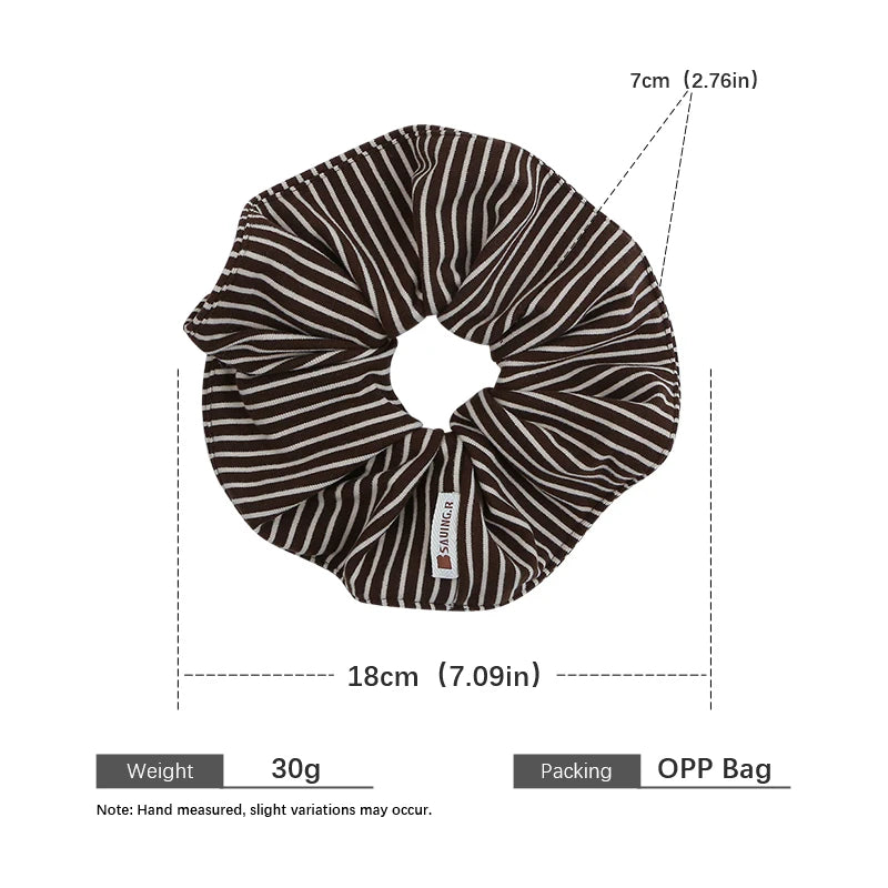 Fashion Trendy Simple Stripe Scrunchies for Girls Minimalistic Hair Ties for Women Ladies Hair Accessories Chinese Supplier