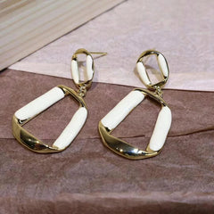Female Butterfly Square Flower Decorative Medium Drop Earring Fashion Graceful Charms Sequined Wholesale Jewelry Accessories