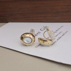 Luxury Glitter Simple Refined Artificial Clip on Earrings for Girls Minimalistic Trendy Jewelry for Women Ladies Accessories