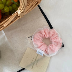 Girls Solid Color Ponytail Holder Large Scrunchies Trendy Sweet Elegant Wholesale in Stock Hair Ties Accessories for Children