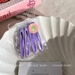 Simple Minimalistic Solid Candy Color Hair Clips for Baby Girls Cute Sweet Kawaii Snap Clips for Kids Children Hair Accessories