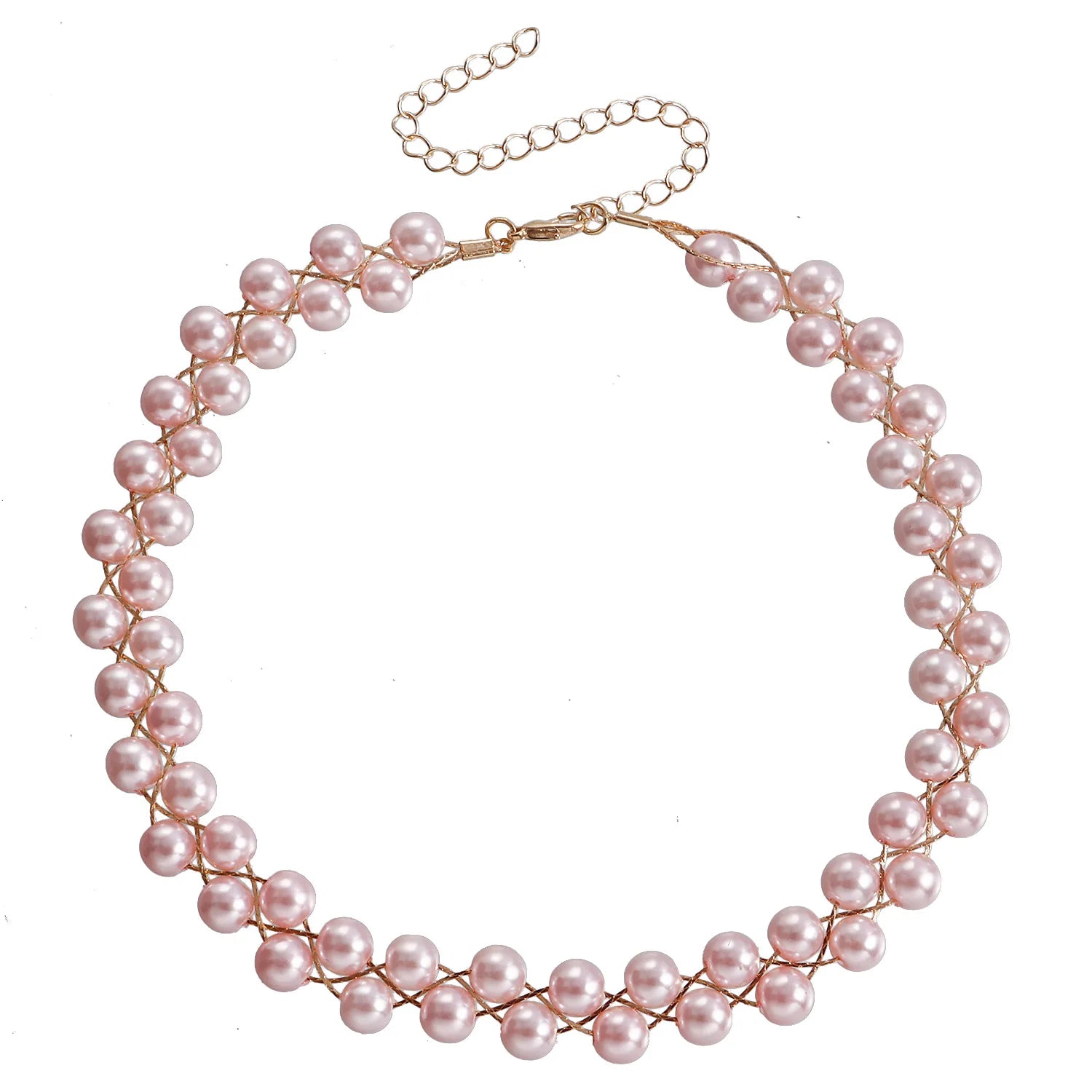 Fashion Simple Imitation Pearl Luxury Glitter Necklaces for Girls Sweet Cute Elegant Trendy Jewelry for Women Ladies Accessories